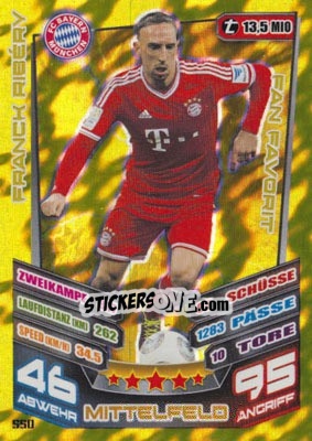 Sticker Franck Ribéry - German Fussball Bundesliga 2013-2014. Match Attax - Topps