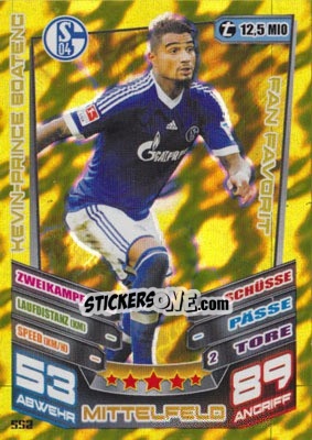Sticker Kevin-Prince Boateng - German Fussball Bundesliga 2013-2014. Match Attax n. 552 - Topps