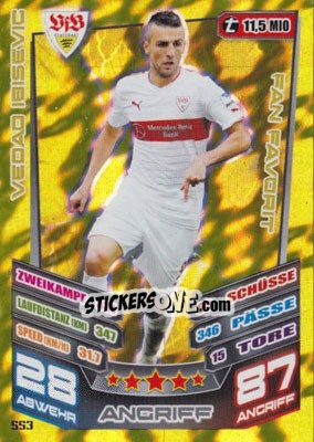 Sticker Vedad Ibisevic - German Fussball Bundesliga 2013-2014. Match Attax - Topps