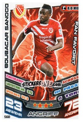 Sticker Boubacar Sanogo - German Fussball Bundesliga 2013-2014. Match Attax - Topps