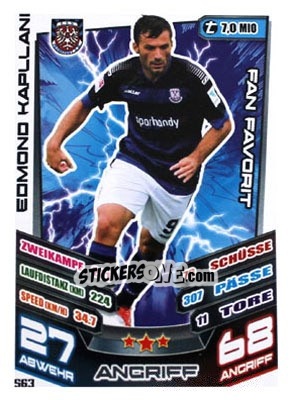 Sticker Edmond Kapllani - German Fussball Bundesliga 2013-2014. Match Attax - Topps