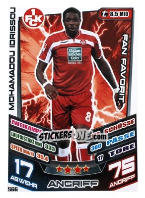 Sticker Mohamadou Idrissou - German Fussball Bundesliga 2013-2014. Match Attax - Topps