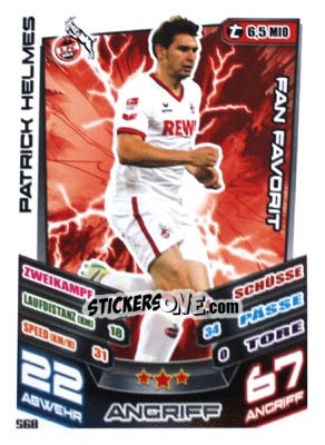 Sticker Patrick Helmes - German Fussball Bundesliga 2013-2014. Match Attax - Topps