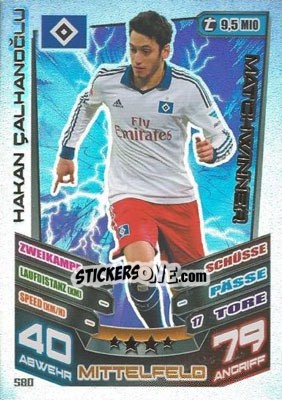Sticker Hakan Çalhanoğlu - German Fussball Bundesliga 2013-2014. Match Attax n. 580 - Topps