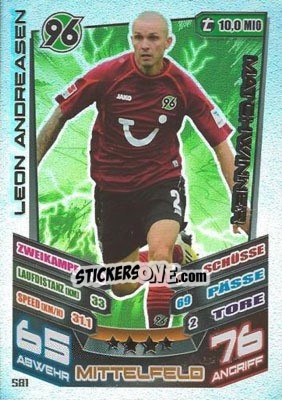 Sticker Leon Andreasen - German Fussball Bundesliga 2013-2014. Match Attax - Topps