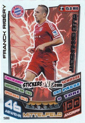 Sticker Franck Ribéry - German Fussball Bundesliga 2013-2014. Match Attax - Topps