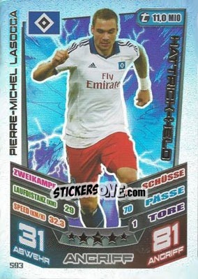 Figurina Pierre-Michel Lasogga - German Fussball Bundesliga 2013-2014. Match Attax - Topps