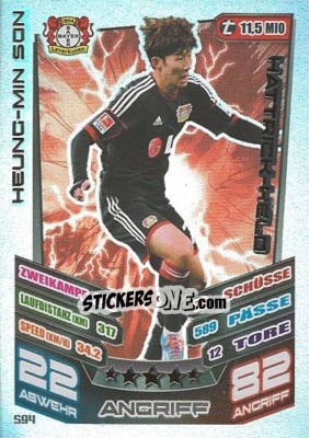 Sticker Heung-Min Son - German Fussball Bundesliga 2013-2014. Match Attax - Topps