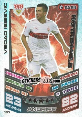 Sticker Vedad Ibisevic - German Fussball Bundesliga 2013-2014. Match Attax n. 595 - Topps