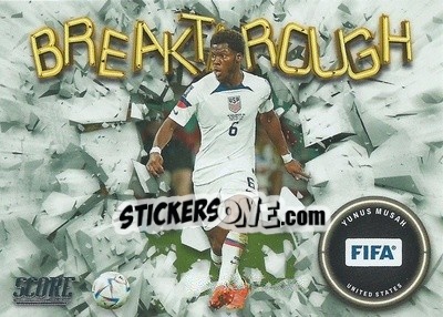 Sticker Yunus Musah - Score FIFA 2022-2023
 n. BT30 - Panini