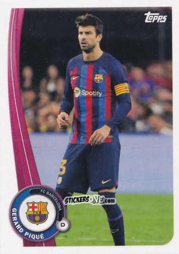 Sticker Gerard Pique - Fc Barcelona Fan Set 2022-2023 n. BA-3 - Topps