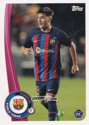 Sticker Pablo Torre - Fc Barcelona Fan Set 2022-2023 n. BA-5 - Topps
