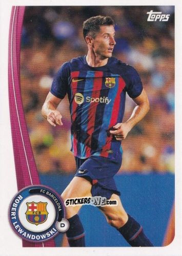 Sticker Robert Lewandowski - Fc Barcelona Fan Set 2022-2023 n. BA-13 - Topps