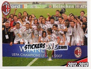 Sticker La squadra intorno alla 7 Coppa - A.C. Milan 2012-2013 n. 37 - Footprint