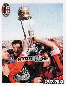 Sticker La fiesta dei giocatori in campo - A.C. Milan 2012-2013 n. 47 - Footprint
