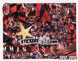 Sticker Curva in fiesta per il 10 scudetto - A.C. Milan 2012-2013 - Footprint