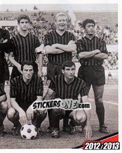 Sticker 1966/67. Milan - Padova 1-0 - A.C. Milan 2012-2013 n. 80 - Footprint