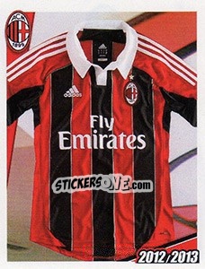 Sticker Maglia Gara HOME - A.C. Milan 2012-2013 n. 128 - Footprint