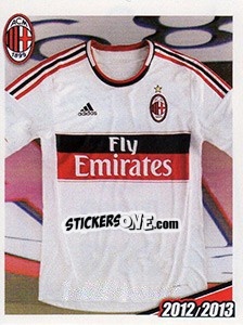 Sticker Maglia Gara AWAY - A.C. Milan 2012-2013 n. 129 - Footprint