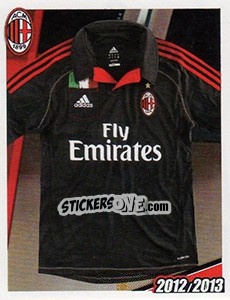 Sticker Maglia Gara THIRD - A.C. Milan 2012-2013 n. 130 - Footprint