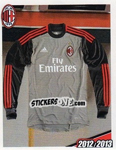 Sticker Maglia Gara Portiere HOME - A.C. Milan 2012-2013 n. 131 - Footprint