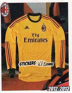 Sticker Maglia Gara Portiere AWAY - A.C. Milan 2012-2013 n. 132 - Footprint