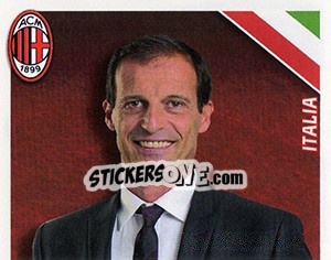 Cromo Massimiliano Allegri in azione - A.C. Milan 2012-2013 - Footprint