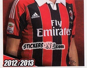 Sticker Francesco Acerbi in azione - A.C. Milan 2012-2013 - Footprint