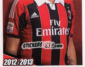 Sticker Francesco Acerbi in azione - A.C. Milan 2012-2013 n. 165 - Footprint