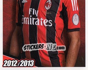 Sticker Luca Antonini in azione - A.C. Milan 2012-2013 - Footprint
