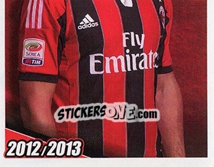 Sticker Daniele Bonera in azione - A.C. Milan 2012-2013 n. 175 - Footprint