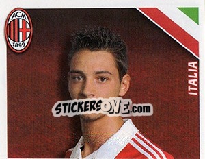 Sticker Mattia De Sciglio in azione - A.C. Milan 2012-2013 - Footprint