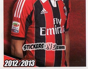 Cromo Djamel Mesbah in azione - A.C. Milan 2012-2013 - Footprint