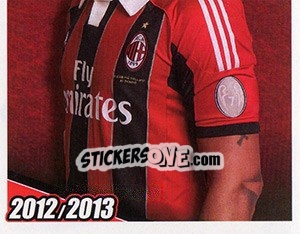 Cromo Philippe Mexes in azione - A.C. Milan 2012-2013 - Footprint