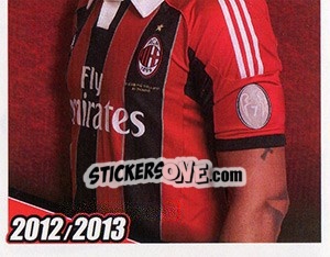 Sticker Philippe Mexes in azione - A.C. Milan 2012-2013 n. 190 - Footprint