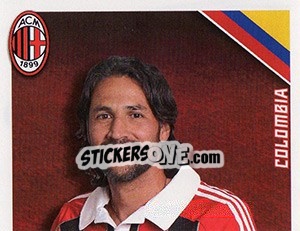 Sticker Mario Yepes in azione - A.C. Milan 2012-2013 n. 199 - Footprint