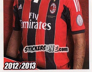Sticker Mario Yepes in azione - A.C. Milan 2012-2013 n. 200 - Footprint