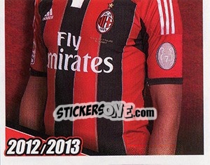 Sticker Massimo Ambrosini in azione - A.C. Milan 2012-2013 - Footprint