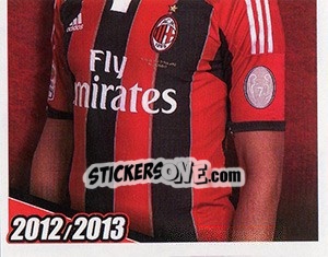 Sticker Massimo Ambrosini in azione - A.C. Milan 2012-2013 n. 210 - Footprint