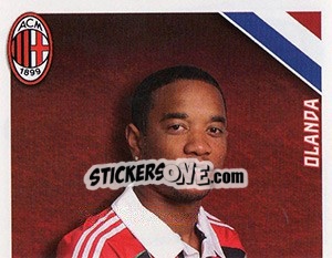 Sticker Urby Emanuelson in azione - A.C. Milan 2012-2013 - Footprint