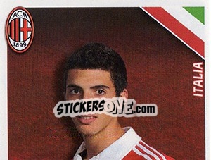 Sticker Mattia Valoti in azione - A.C. Milan 2012-2013 - Footprint