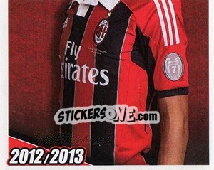 Sticker Mattia Valoti in azione - A.C. Milan 2012-2013 - Footprint