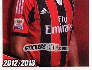 Cromo Giampaolo Pazzini in azione - A.C. Milan 2012-2013 - Footprint