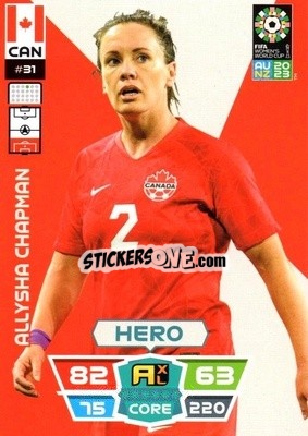 Sticker Allysha Chapman - FIFA Women's World Cup 2023. Adrenalyn XL
 n. 31 - Panini