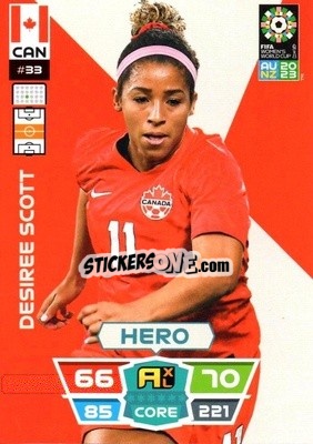 Sticker Desiree Scott - FIFA Women's World Cup 2023. Adrenalyn XL
 n. 33 - Panini