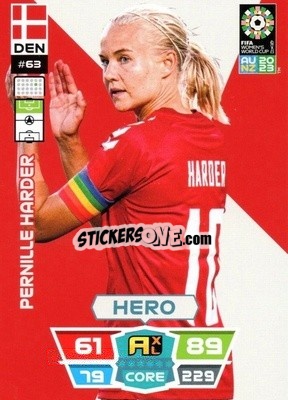 Sticker Pernille Harder - FIFA Women's World Cup 2023. Adrenalyn XL
 n. 63 - Panini