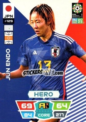 Sticker Jun Endo - FIFA Women's World Cup 2023. Adrenalyn XL
 n. 129 - Panini