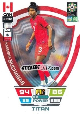 Sticker Kadeisha Buchanan - FIFA Women's World Cup 2023. Adrenalyn XL
 n. 282 - Panini