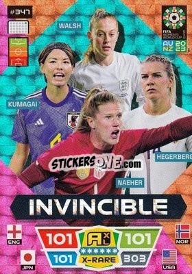 Sticker Invincible - FIFA Women's World Cup 2023. Adrenalyn XL
 n. 347 - Panini