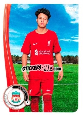 Sticker Kaide Gordon - Liverpool 2022-2023
 - Topps